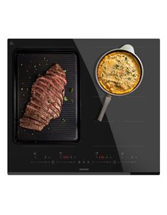 Cecotec Bolero Squad I 4800 TotalFlex Cocina de Induccion Encastrable - 7400W - 2 Zonas - Temporizador - Control Tactil - 9 Nive
