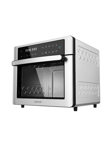 Cecotec Bake and Fry 3000 Touch Steel Horno de Sobremesa - 1600W - Capacité 30L - Freidora de Aire - Écran Tactil - 9 Funciones 