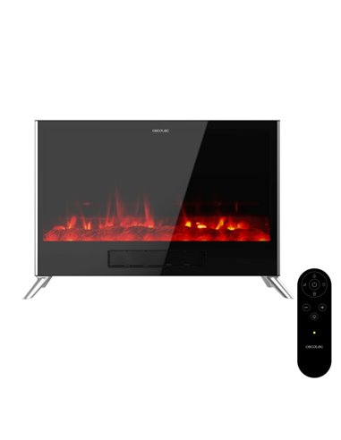 Cecotec ReadyWarm 7500 3in1 Total Flames Chimenea Electrica - 2000W - Temperatura Regulable - Temporizador - Apagado Automatico 