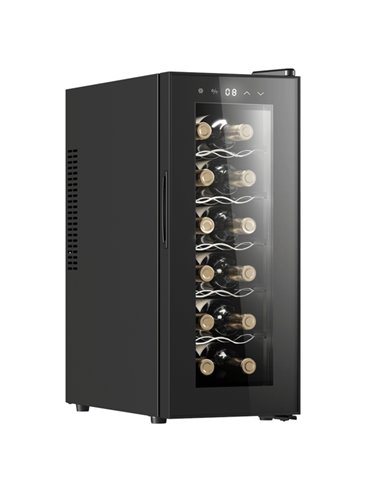 Cecotec Bolero GrandSommelier 1250 CoolCrystal Vinoteca Pour 12 Botellas - Silencioso 35dB - Luz LED - Écran LED - Temperatura R