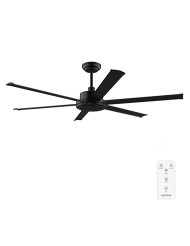 Cecotec EnergySilence Aero 10000 Pro Ventilateur de Techo de 6 Aspas - 90W - Diametro de 100" - Mando à Distancia - Temporizador