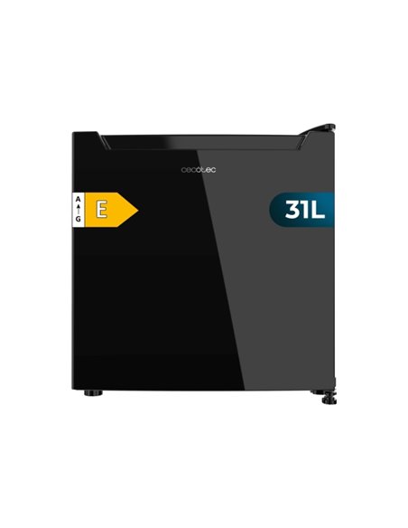 Cecotec Bolero CoolMarket TT 31 Dual Black Glass E Mini Frigorifico Convertible - Capacité 31L - Temperatura Regulable - Bandeja