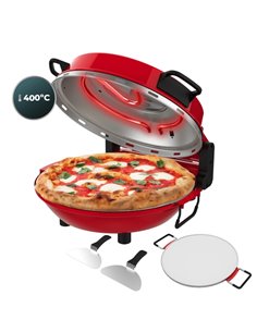 Cecotec Fun Pizza and Co Mamma Mia Window Horno Electrico Pour Pizzas - 1200W - Ventana de Visualizacion - Temporizador - Temper