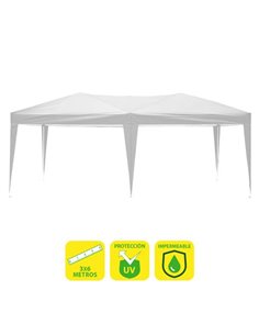 Sungarden Carpa Pliable Acier 3x6m - Couleur Blanc
