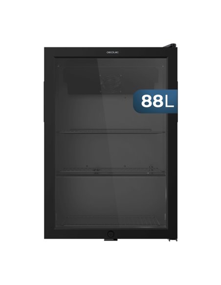 Cecotec Bolero CoolMarket BC 72 Black Nevera Minibar - Capacité 72L - 88 Latas - Luz LED - Temperatura Regulable de 0 à 10ºC - P