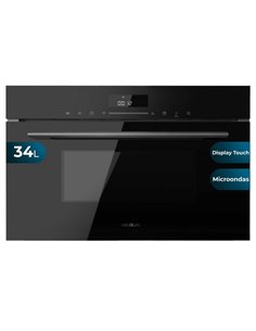 Cecotec Bolero Hexa MW703800 Glass Black Micro-ondes Integrable Avec Grill - Capacité 34L - Temperatura Regulable - Panel Tactil