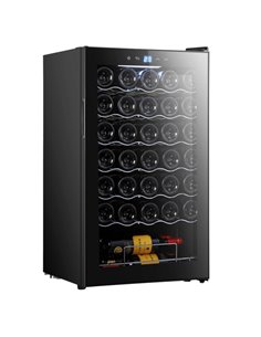 Cecotec Bolero GrandSommelier 34030 Black Compressor Vinoteca 34 Botellas - Capacité 80L - Silencioso 41dB - Luz LED - Écran LED