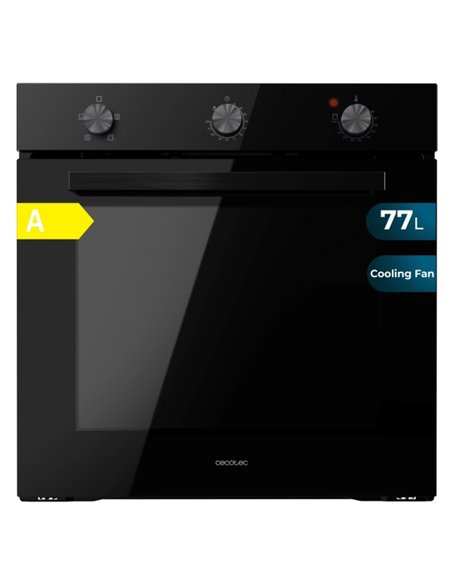 Cecotec Bolero Hexa C136000 Glass Black Time À Horno Integrable - Potencia 2800W - Capacité 77L - Temperatura Regulable - Puerta
