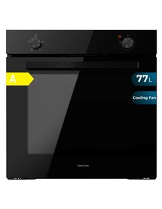 Cecotec Bolero Hexa C126000 Black À Horno Convencional Integrable - Potencia 2800W - Capacité 77L - Temperatura Regulable - Puer