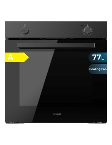Cecotec Bolero Hexa C126000 Dark Inox À Horno Convencional Integrable - Potencia 2800W - Capacité 77L - Temperatura Regulable - 