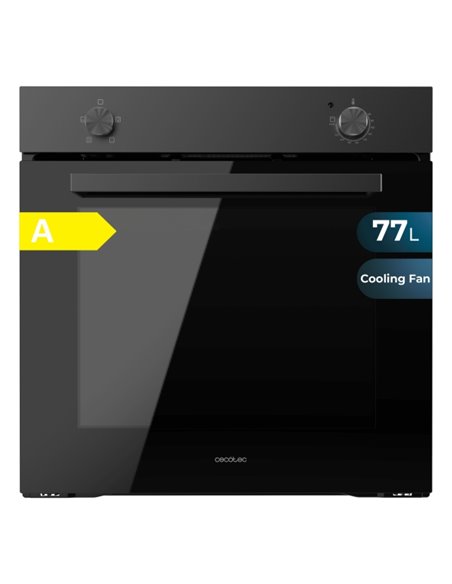 Cecotec Bolero Hexa C126000 Dark Inox À Horno Convencional Integrable - Potencia 2800W - Capacité 77L - Temperatura Regulable - 
