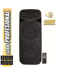 Coolsound Pro 500 Haut-parleur Autoamplificado Bluetooth 1500W 2x15" 450W RMS - USB, SD, Entrée Mic. Jack 6.3mm - Mando à Distan