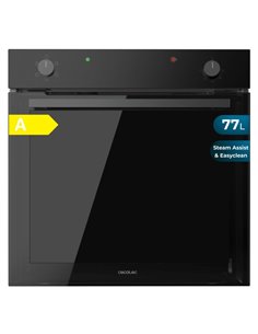 Cecotec Bolero Hexa C126001 Glass Black À Horno Convencional Integrable - Potencia 2800W - Capacité 77L - Puerta de Cristal Doub