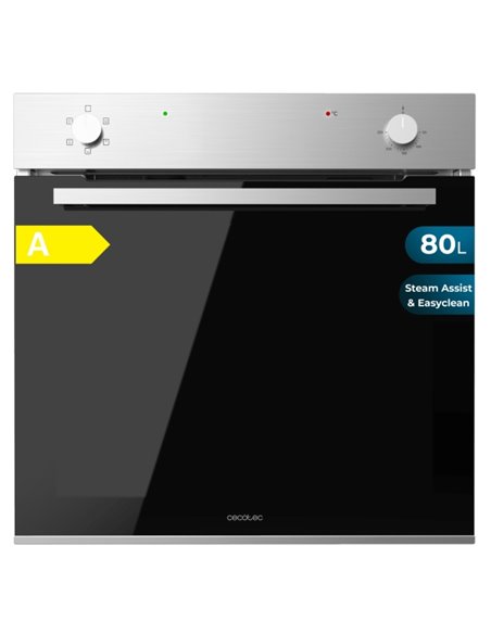 Cecotec Bolero Hexa C126400 Line À Horno Convencional Integrable - Potencia 2800W - Capacité 80L - Puerta de Cristal Double - 5 