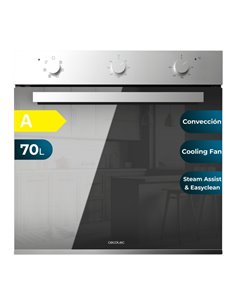 Cecotec Bolero Hexa M236000 Mirror Time À Horno Multifuncion Integrable - Potencia 2800W - Capacité 70L - Puerta Triple de Crist