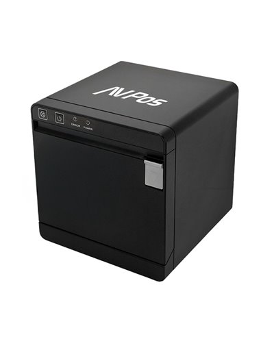 AVPos TC300 Imprimante Termica Tickets - Vitesse 300mm/s - Autocorte Parcial - USB et LAN - Couleur Noir