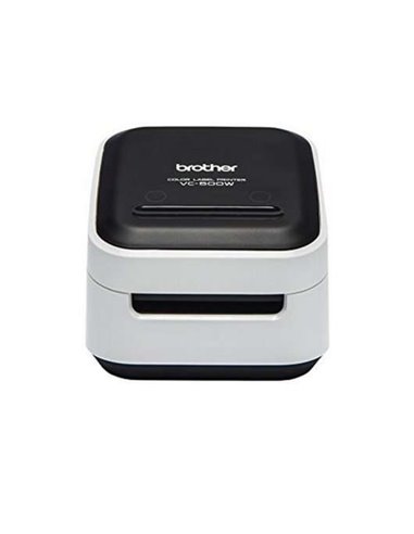 Brother VC500W Imprimante de Étiquettes à Couleur USB, WIFI - Vitesse 8mms - Résolution 313x313dpi - Cortador Manual et Automati
