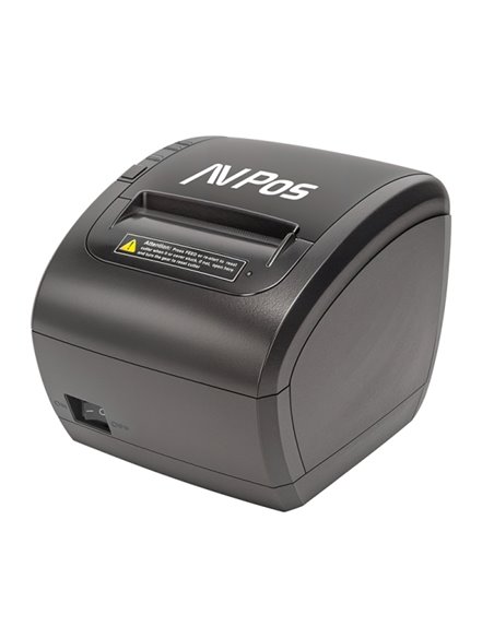 AVPos TC90W Imprimante Termica Tickets - Vitesse 300mm/s - Autocorte Parcial - USB, WIFI et LAN - Couleur Noir