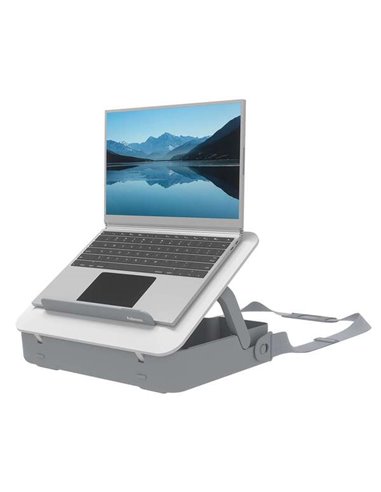 Fellowes Maletin de Double usage Pour Ordenador - Elevable à 5 Alturas - Comprend Anse et Correa - Materiales 100% Reciclados