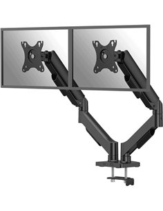 Fellowes Everyday Plus Support de Mesa Avec Brazos Pour 2 Monitores Jusqu'à 32" et 9kg - Muelle à Gas - Fijacion Avec Abrazadera