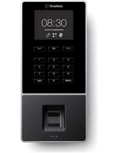 Timemoto TM-626 Terminal de Fichar - Jusqu'à 200 Empleados - Lector de Huella Dactilar et Carte RFID - Gestion Completa de Horar