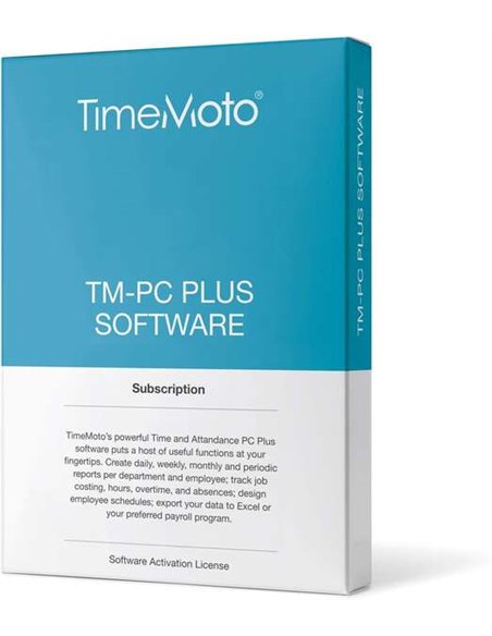 Timemoto PC Software Plus - Pour PC - Gestion de Tiempo et Asistencia - Control de Acceso - Informes Detallados