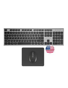 Tacens Zenith Combo Pack Inalabrico de Clavier Completo + Souris et Tapis de souris - Disposicion Internacional QWERTY US - Tecl