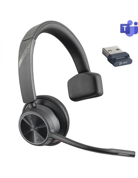 HP Poly Voyager 4310 Auricular Monoaural Avec Microfono - Bluetooth 5.2 - Dongle USB-À - Couleur Noir