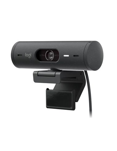 Logitech Brio 505 Webcam - 1080P - Zom Digital 4X - Enfoque Automatico - Microfono Estero - Noir