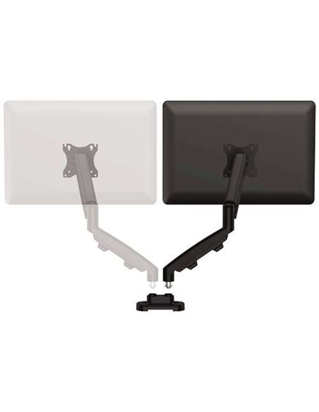 Fellowes Eppa Kit de Conversion Pour Monitor Double - Jusqu'à 39" et 8kg - Réglable Avec Muelle de Gas - Couleur Noir