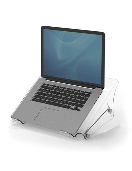 Fellowes Clarity Support Pour Portable - Réglable en 6 Alturas - Plataforma Avec Ranuras - Jusqu'à 6kg - Couleur Transparent