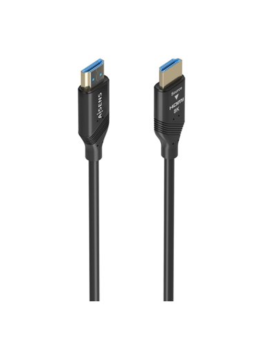Aisens Câble HDMI V2.1 AOC Ultra Haute vitesse - HEC 8K@60HZ 4K@120HZ 4:4:4 48GBPS - 30m - Couleur Noir