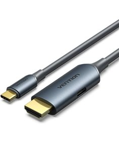 Vention Câble Conversor HDMI Mâle à USB-C Mâle - Résolution 4K - ARC - Longueur 1.5m - Conectores Chapados en Oro - Revestimient