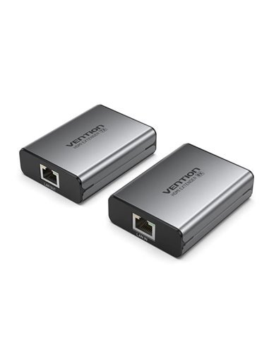 Vention Extensor HDMI Par Câble de Réseau RJ45 - Portée jusqu'à 60m - Full HD - Aluminium et ABS - Plug and Play - Couleur Gris