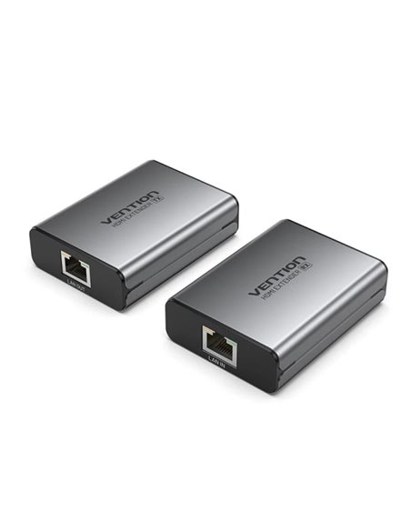 Vention Extensor HDMI Par Câble de Réseau RJ45 - Portée jusqu'à 60m - Full HD - Aluminium et ABS - Plug and Play - Couleur Gris