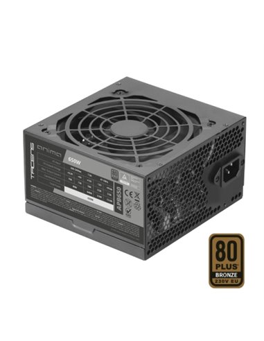 Tacens Anima APB650 Alimentation ATX de 650W - 80 Plus Bronze - Ventilateur de 12cm - 14dB - Couleur Noir
