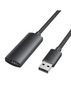 Vention Câble Extension USB 2.0 - Longueur 20m - USB-À Mâle - USB-À Femelle - Vitesse Jusqu'à 480Mbps - Couleur Noir