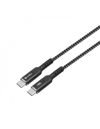 CoolBox Câble USB-C à USB-C 3.2 - 60W - Longueur 1,2m - Couleur Noir