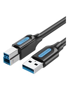 Vention Câble de Imprimante - Longueur 1.5m - USB-À - USB-B 3.0 - Transfert Jusqu'à 5Gbps - PVC - Acabado Niquelado - Couleur No