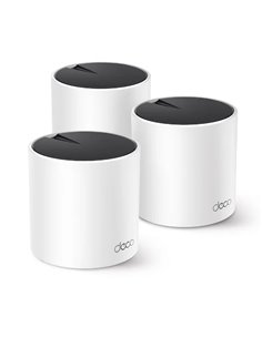 TP-Link Deco X55 Pack de 3 Sistemas WiFi Mesh - Double Banda - Vitesse Jusqu'à 3Gbps - WiFi 6 - Ethernet 1Gbps - Cobertura Jusqu