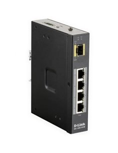 D-Link Switch Industriel No Gestionable 4 Puertos Gigabit PoE 120W + 1 Puerto SFP