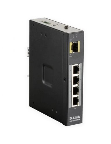 D-Link Switch Industriel No Gestionable 4 Puertos Gigabit PoE 120W + 1 Puerto SFP