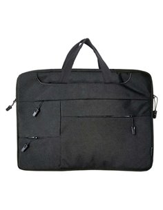 Dohe Maletin Pour Portable 15.6" - Numerosos Compartiments - Fermeture zippée - Polyester à Prueba de Eau - Couleur Noir