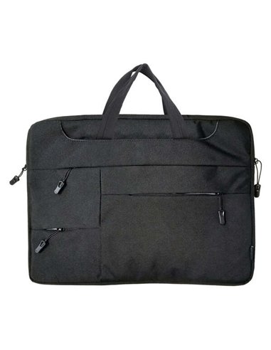Dohe Maletin Pour Portable 15.6" - Numerosos Compartiments - Fermeture zippée - Polyester à Prueba de Eau - Couleur Noir