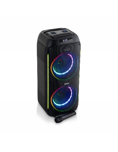 Daewoo Haut-parleur Karaoke Inalambrico - 40W - Bluetooth - Radio FM - Batterie 2000mAh - Microfono Incluido - MicroSD - Jack 3.