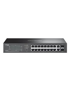 TP-Link Omada ES220GP Switch 20 Puertos - Gestionado - 18xRJ45 PoE+ 1Gbps - 2xSFP 1Gbps - Supporte QOS - Conmutacion Jusqu'à 40G