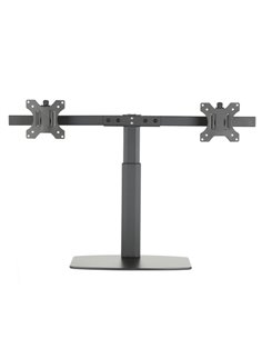 Ewent Support de Mesa Pour Dos Monitores Jusqu'à 27" - Resorte de Gas - Giratorio e Inclinable - Gestion de Cables - Peso Maximo