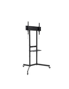 Tooq Kefren Support de Suelo Avec Ruedas Pour Pantallas 37" à 70" - Altura Réglable - Bloqueo de Ruedas - Estante - Gestion de C