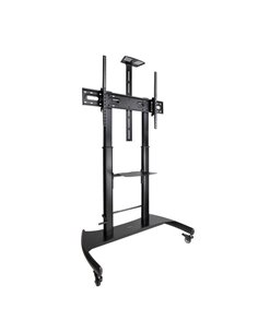 Tooq Ares Support de Suelo Avec Ruedas Avec Regulacion de Altura Pour Pantallas 60"-100" - Couleur Noir