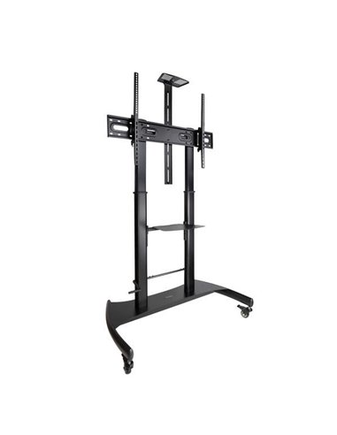 Tooq Ares Support de Suelo Avec Ruedas Avec Regulacion de Altura Pour Pantallas 60"-100" - Couleur Noir
